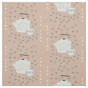 Tea Time Put The Kettle On Fabric