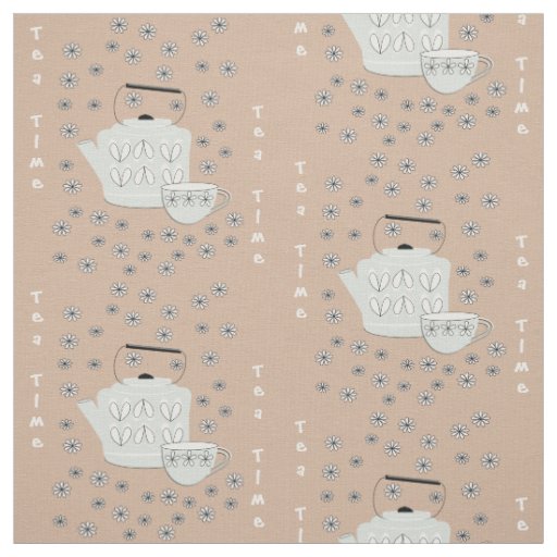 Tea Time Put The Kettle On Fabric