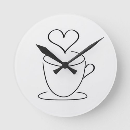 TEA TIME ROUND CLOCK