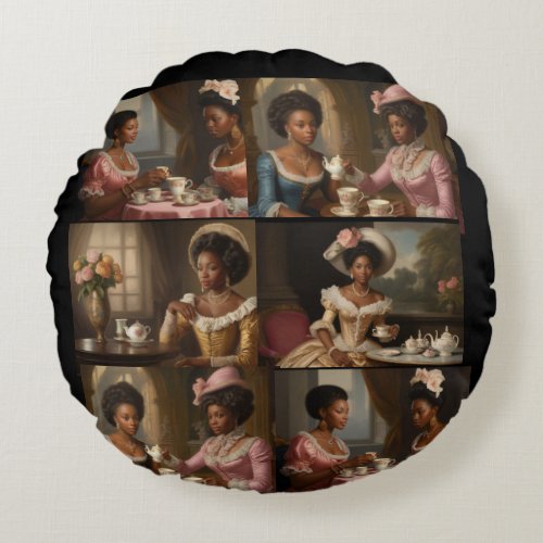 Tea Time Round Pillow