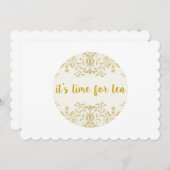 Tea Time Scalloped Invitations (Front/Back)
