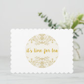 Tea Time Scalloped Invitations (Standing Front)