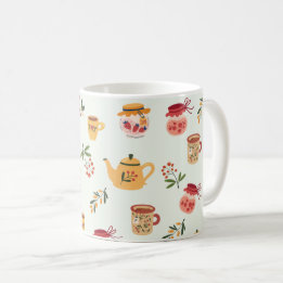 Tea Time Seamless Pattern Coffee Mug