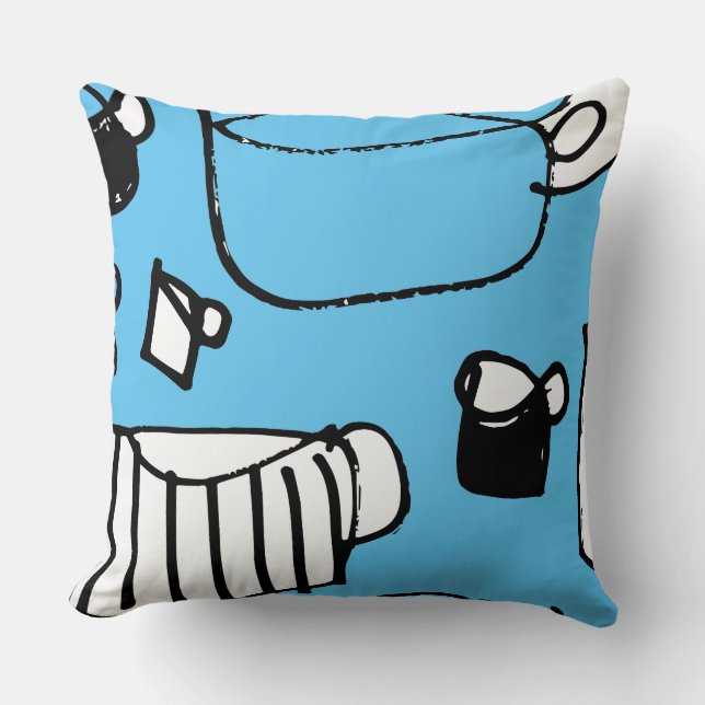 Tea Time series Throw Pillow (Front)