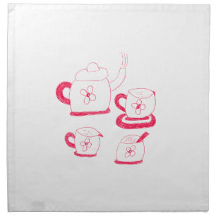Tea Time Square Cloth Napkins