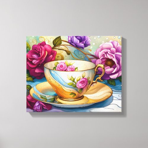 Tea Time _ Tea Cup Art  Canvas Print