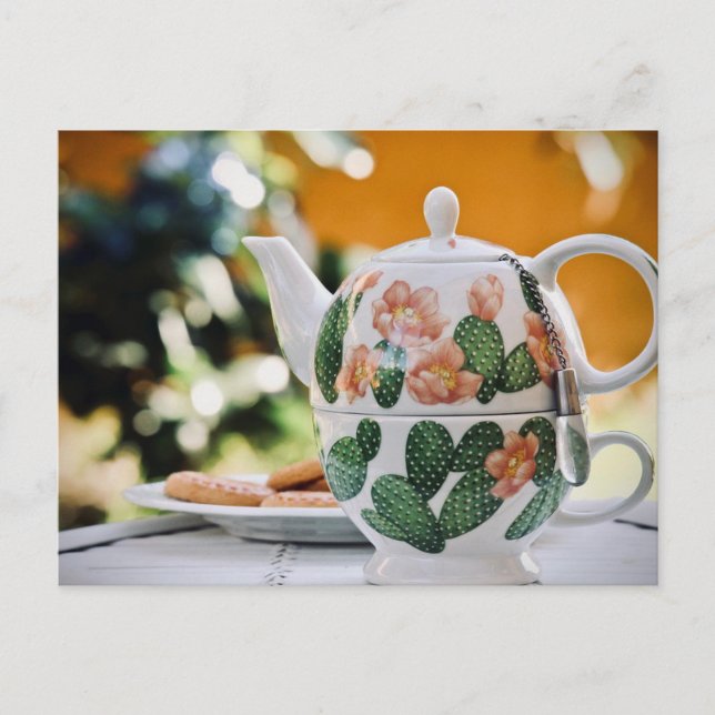 Tea time Tea cup postcard for postcrossing (Front)