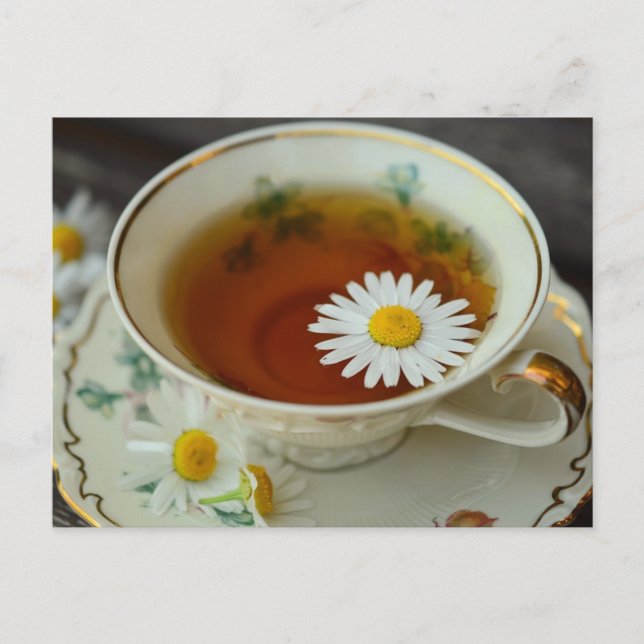 Tea time Tea cup postcard for postcrossing (Front)