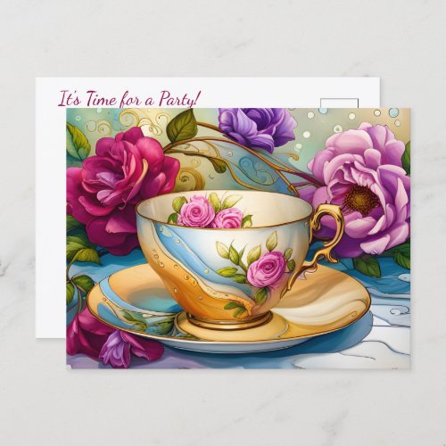 Tea Time _ Tea Party  Postcard