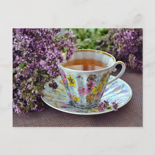 Tea Time Tea Room Postcard For Postcrossing Zazzle