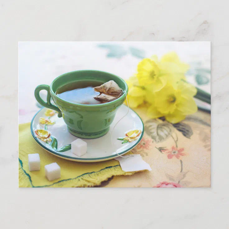 Tea Time Tea Room Postcard For Postcrossing Zazzle