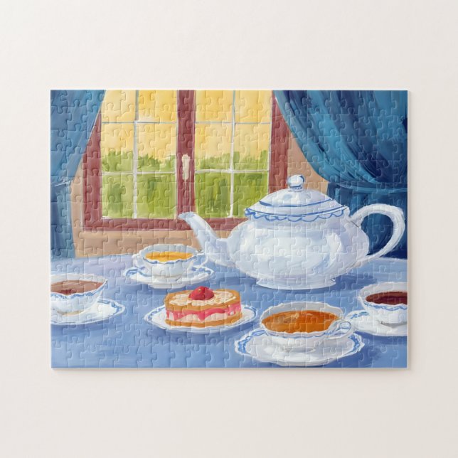 Tea Time Teapot & Cups Puzzle (Horizontal)