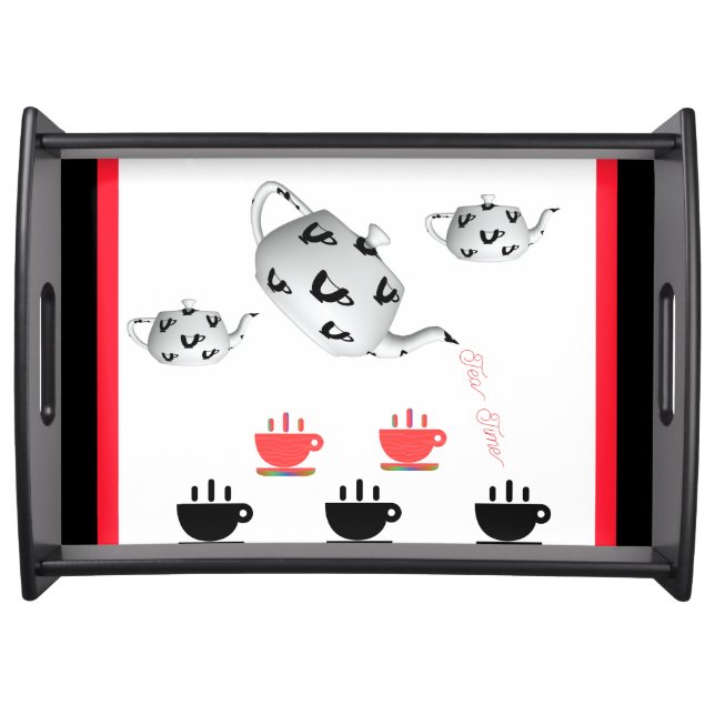 Tea Time Teapot  Serving Tray (Front)