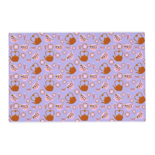 Tea Time Teapot Teacup Plate Copper Kettle pattern Placemat