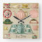 Tea Time Vintage Pastel Art Wall Clock