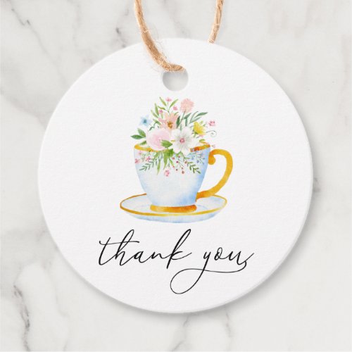 Tea Time Whimsical Wildflower Gift Tags