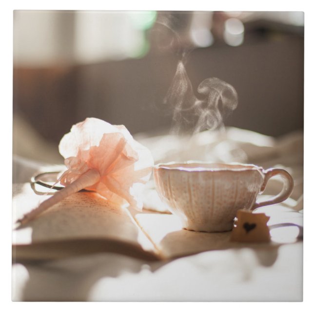 Tea Time with a good book Tile (Front)