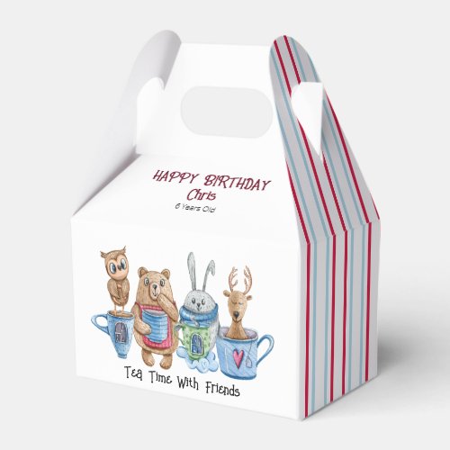 Tea Time with Friends Gable Paper Favor Box 