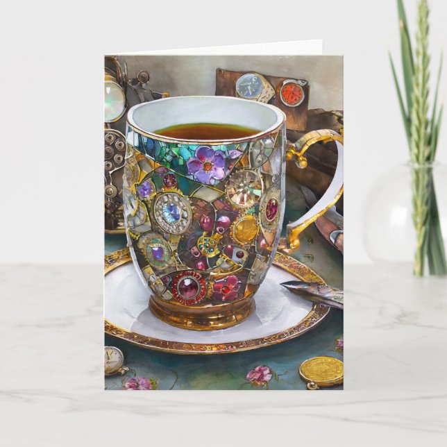 Tea Time With The Time Traveler Card (Front)