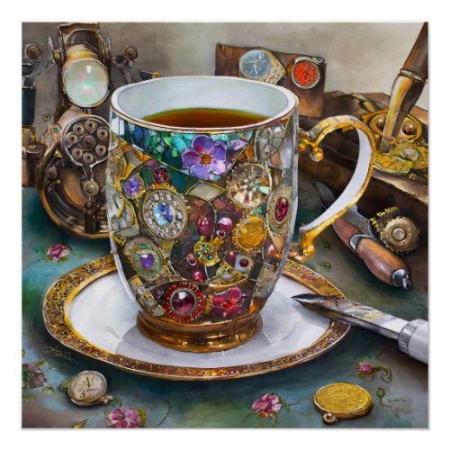 Tea Time With The Time Traveler Poster
