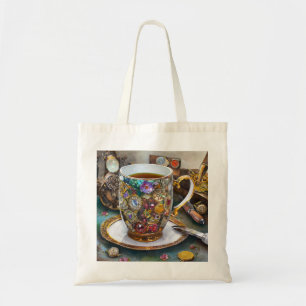 Tea Time With The Time Traveler Tote Bag