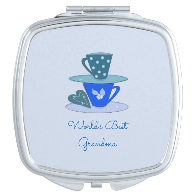 Tea Time Worlds Best Grandma Vanity Mirror (Front)