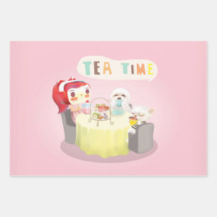 Tea Time Wrapping Paper Sheets
