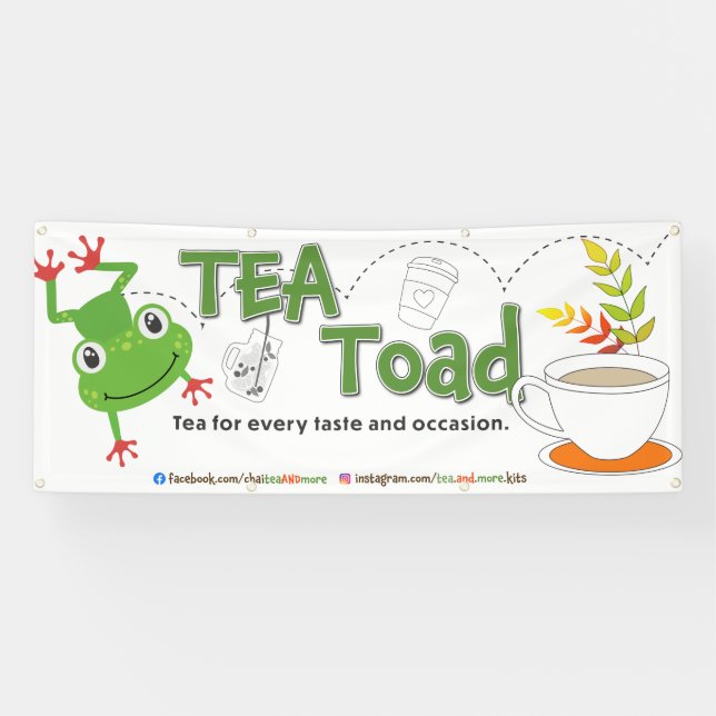 Tea Toad Tea Trailer Banner (Horizontal)