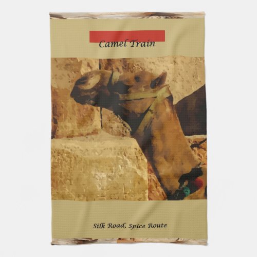 Tea Towel _ Camel Train Silk Road Spice Route