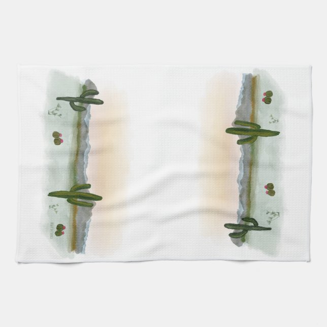 Tea Towel |Desert Sunset | Watercolor (Horizontal)