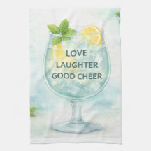 Tea Towel | Gin & Tonic Lemon Mint Kitchen Gift
