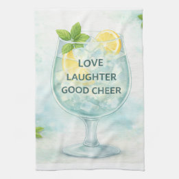 Tea Towel | Gin & Tonic Lemon Mint Kitchen Gift