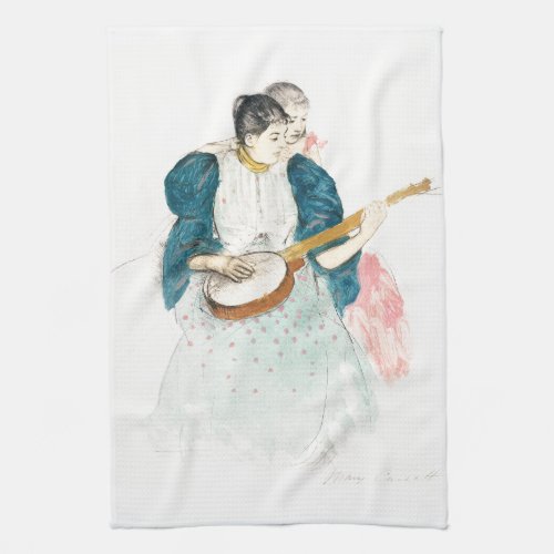 TEA TOWEL THE BANJO PLAYER  MARY CASATT