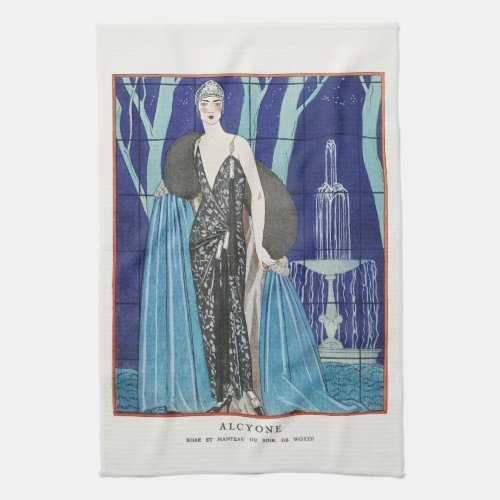 TEA TOWEL  VINTAGE GEORGE BARBIER POSTER