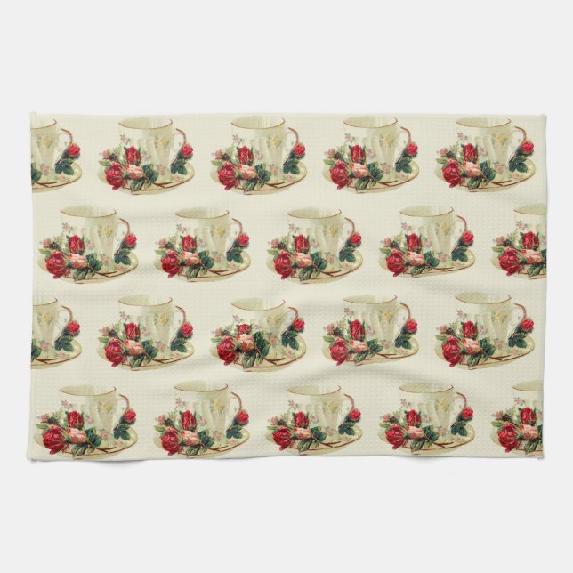 TEA TOWEL : VINTAGE TEACUP (Horizontal)