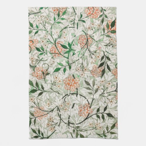 TEA TOWEL  WILLIAM MORRIS GREEN JASMINE