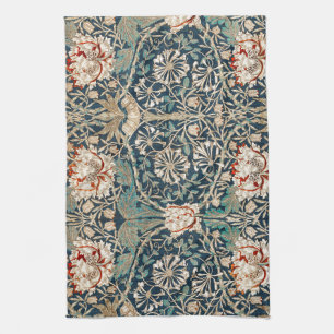 TEA TOWEL : WILLIAM MORRIS : HONEYSUCKLE