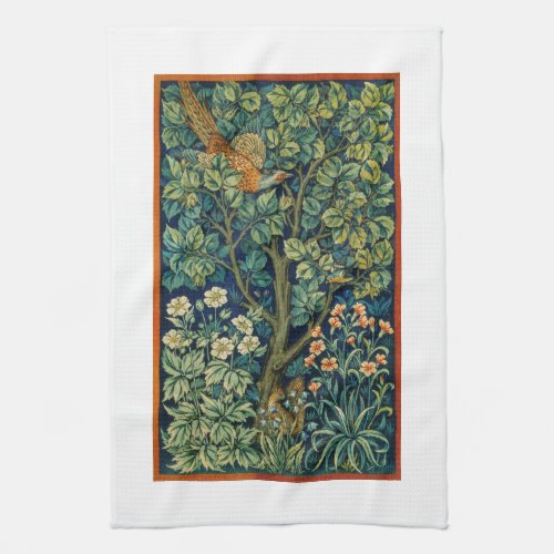 TEA TOWEL  WILLIAM MORRIS  THE PHEASANT