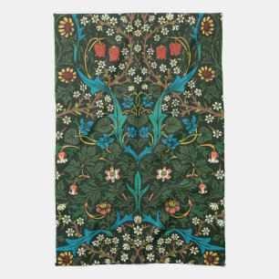 TEA TOWEL : WILLIAM MORRIS : TULIPS