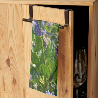 Tea towel with Californian Lilac garden image