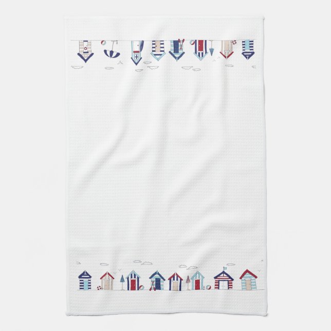 Tea Towels - Beach Huts (Vertical)