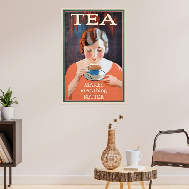 Tea vintage slogn poster (Living Room 3)