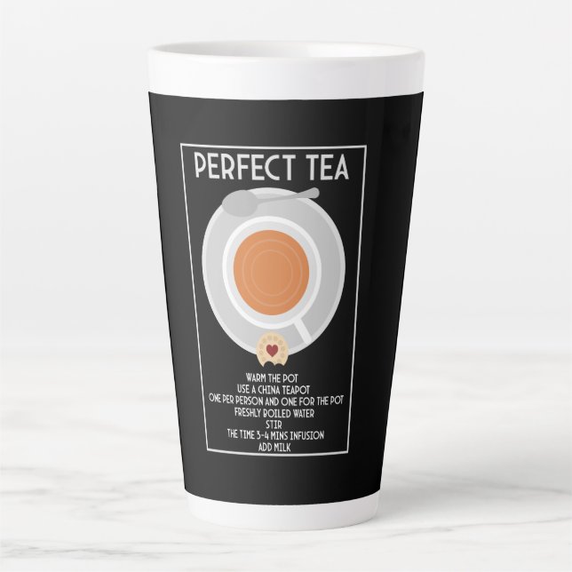 Tea Wall Art Poster Print Latte Mug (Front)