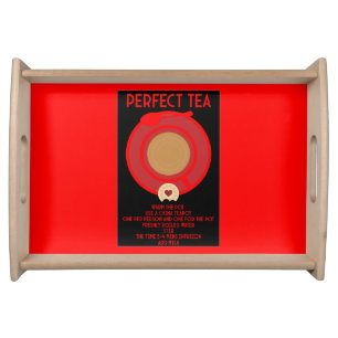 Tea Wall Art Poster Print Serving Tray