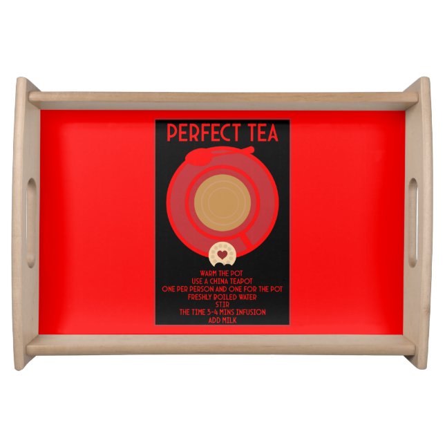 Tea Wall Art Poster Print Serving Tray (Front)