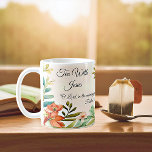 Tea With Jesus (or customize) Coffee Mug<br><div class="desc">Find solace and inspiration with our beautiful "Tea with Jesus" mug. Featuring delicate lilies and olive branches, this ceramic mug is adorned with the scripture from Psalms 5:3: "O Lord, in the morning you hear my voice." This verse serves as a reminder of God's constant presence and listening ear. The...</div>