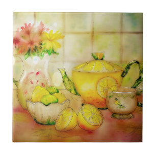 Tea with lemon Ceramic Tile