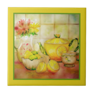 Tea with lemon Ceramic Tile
