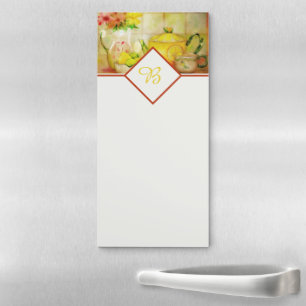 Tea with lemon magnetic notepad