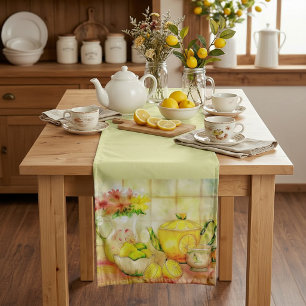 Tea with lemon  medium table runner